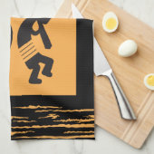 アメリカインディアンスタイルココペリバータオル キッチンタオル (四つ折り)