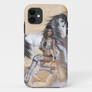 アメリカインディアンプリンセスと白馬 iPhone 11 ケース