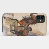 アメリカインディアンプリンセスと馬 Case-Mate iPhoneケース (裏面(横))