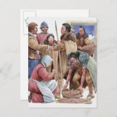 アメリカインディアン与えの英語イラストレーション ポストカード (正面/裏面)