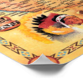 アメリカインディアン部族の地図のポスター ポスター (角)