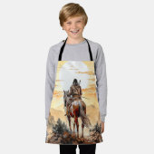 アメリカインディアン エプロン (着用した状態)