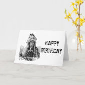 アメリカインディアン カード (黄色い花)