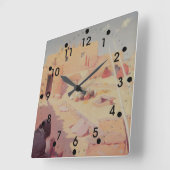 アメリカインディアン スクエア壁時計 (傾斜)