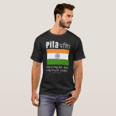 アメリカインディアン・パトリオット国旗の父祖の日インドパパ Tシャツ (正面フル)