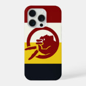 アメリカインディアン+ムーブメントの旗 iPhoneケース (裏面)