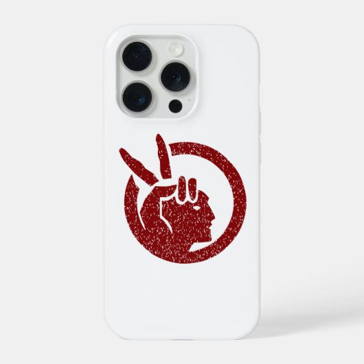 アメリカインディアン+ムーブメントの旗 iPhoneケース (裏面)