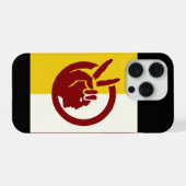 アメリカインディアン+ムーブメントの旗 iPhoneケース (裏面横)
