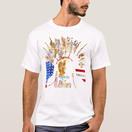 アメリカインディアン-原産のプライド Tシャツ (正面)