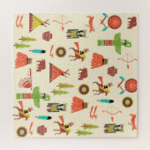 アメリカインディアン：文化背景。 ジグソーパズル (横)