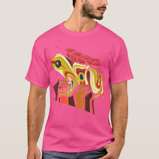 アメリカインディアンIカエルArtかわいいカエルの恋人 Tシャツ