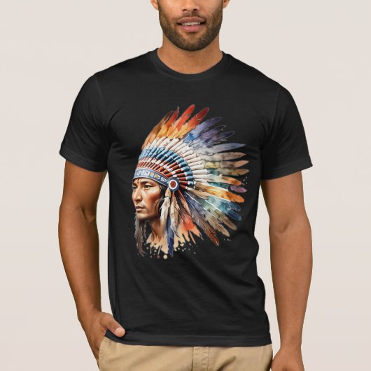アメリカインディアンTシャツ Tシャツ (正面)