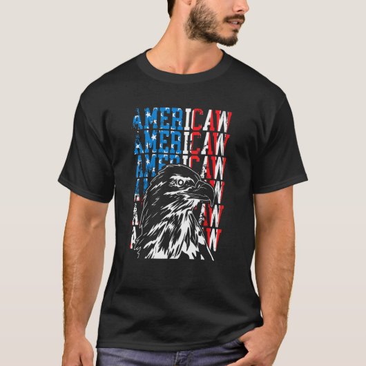 アメリカイーグルアメリカ国旗バンダナ愛国米国 Tシャツ (正面)