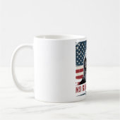アメリカイーグル国旗の芸術に王なし コーヒーマグカップ (左)