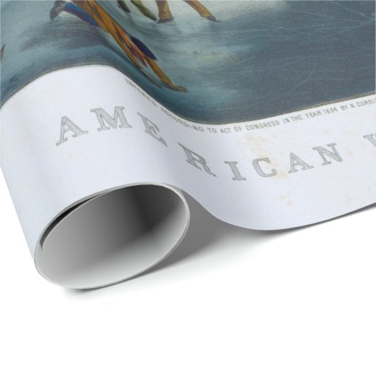 アメリカウィンターヴィンテージクリスマスラッピング紙 ラッピングペーパー (ロールコーナー)