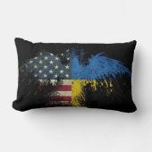 アメリカウクライナイーグルフラッグズピロー ランバークッション (正面)