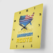 アメリカウクライナルーツウォールクロック スクエア壁時計 (傾斜)