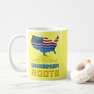 アメリカウクライナルーツカップ コーヒーマグカップ