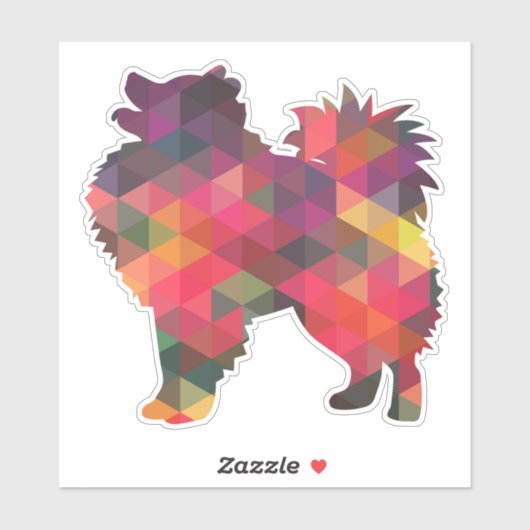 アメリカエスキモー犬の幾何学的な模様シルエット シール (シート)