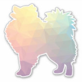 アメリカエスキモー犬の幾何学的な模様シルエット シール (正面)