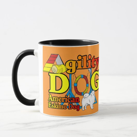 アメリカエスキモー犬の敏捷性ギフト マグカップ (左)
