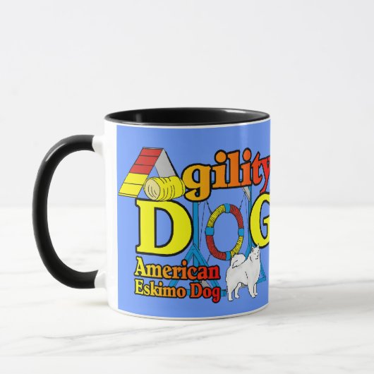 アメリカエスキモー犬の敏捷性ギフト マグカップ (左)