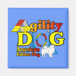 アメリカエスキモー犬の敏捷性ギフト マグネット