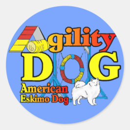 アメリカエスキモー犬の敏捷性ギフト ラウンドシール