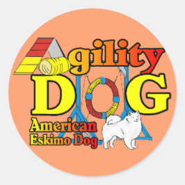 アメリカエスキモー犬の敏捷性ギフト ラウンドシール
