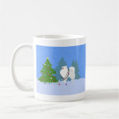 アメリカエスキモー飾ドッグのクリスマスツリー コーヒーマグカップ (左)