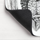 アメリカオオコノハズク家族のマウスパッド マウスパッド (コーナー)