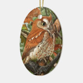 アメリカオオコノハズク(茶色段階) セラミックオーナメント (左)