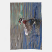 アメリカオシをはためかす翼 キッチンタオル (縦)