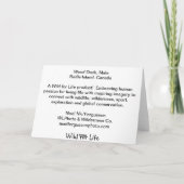 アメリカオシ、夕べライト、カードの男性 シーズンカード (裏面)