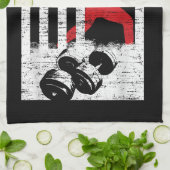 アメリカオリンピック重量挙げ キッチンタオル (折り畳み)