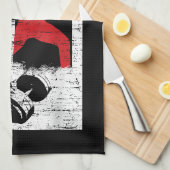 アメリカオリンピック重量挙げ キッチンタオル (四つ折り)