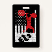 アメリカオリンピック重量挙げ バッジ (裏面)