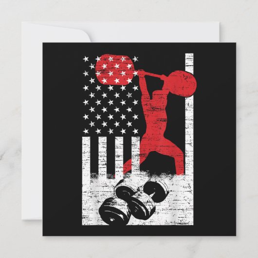 アメリカオリンピック重量挙げ 招待状 (裏面)