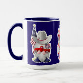 アメリカカウボーイと女性のカーボーイ格言 マグカップ (左)