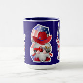 アメリカカウボーイと女性のカーボーイ格言 マグカップ (中央)