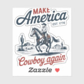 アメリカカウボーイを再び馬にする シール (シート)