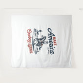 アメリカカウボーイを再び馬にする タペストリー (正面(横))