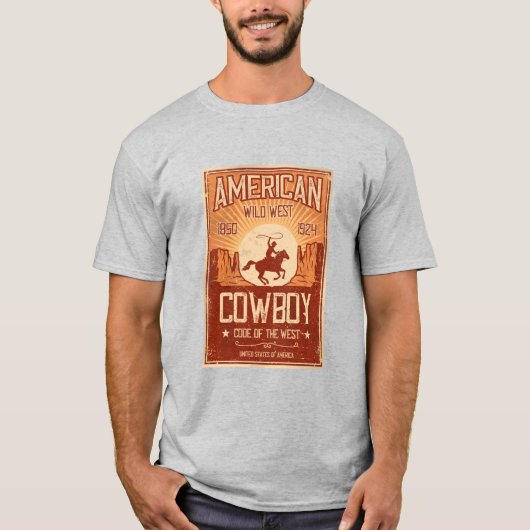 アメリカカウボーイワイルドウェスト Tシャツ (正面)