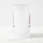 アメリカカスタマイズ国国愛国的なアメリカ国旗のハゲ・イーグル フロストグラスビールジョッキ (中央)