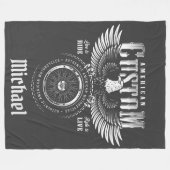 アメリカカスタムのオートバイ フリースブランケット (正面(横))