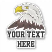 アメリカカスタムのハゲの頭のロゴのビニールのシール シール (正面)