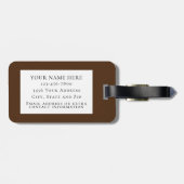 アメリカカスタムのバイソンイエローストーン野生生物写真 ラゲッジタグ (裏面横)