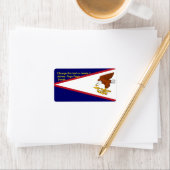 アメリカカスタムサモア国旗のラベル ラベル (インサイチュ)