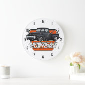 アメリカカスタムトラック ラージ壁時計 (ホーム)