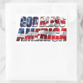 アメリカカッコいいに素晴らし愛国心と神の祝福 長方形シール (バッグ)